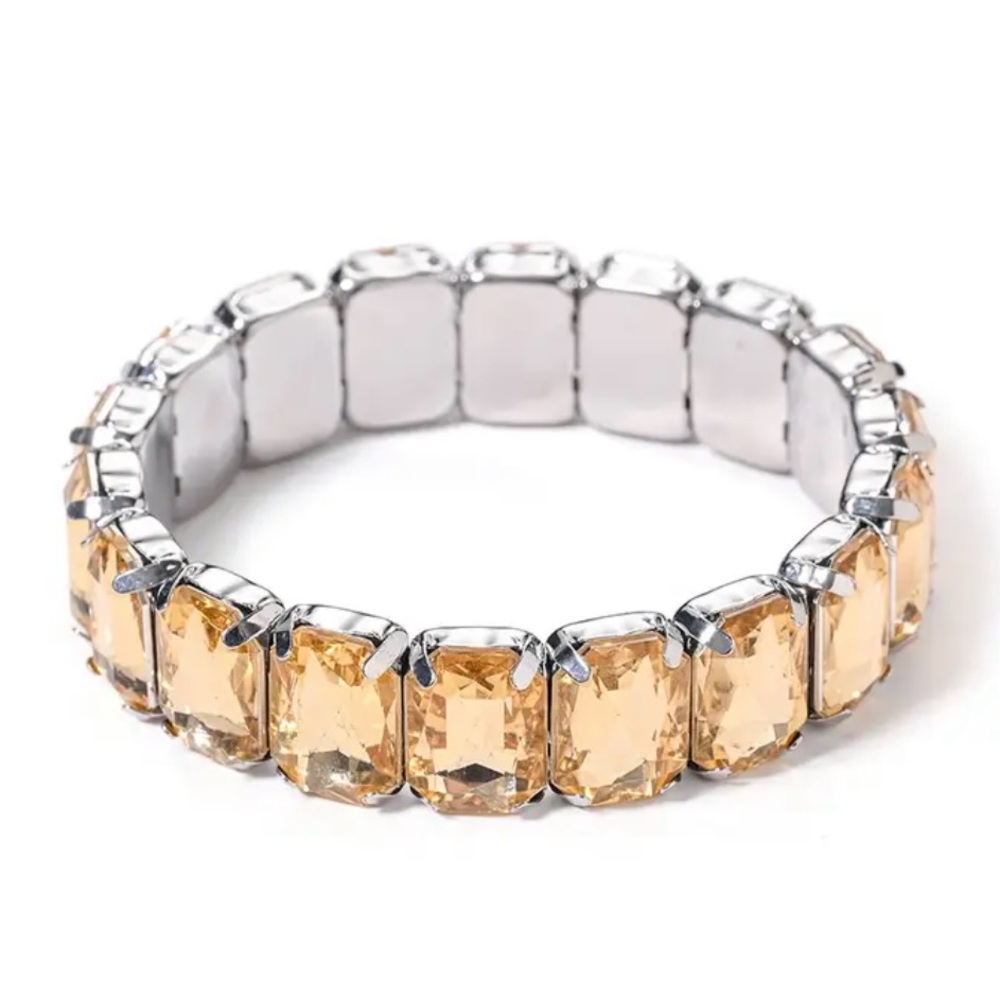 Elegant Silver and champagne color Bracelet